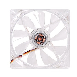 Thermaltake Pure 12 LED DC Fan- White,120 x 120 x 25 mm,Fan Speed 1000 RPM,Max. Air Pressure 0.61 mm-H2O,Max. Air Flow 40.997 CFM,Noise 19.5 dBA (CL-F020-P ...