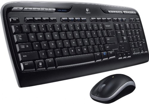 Logitech MK320 Wireless Desktop Keyboard and Mouse Combo - French Layout, 2.4GHz Encrypted Wireless Connection, Long Battery Life...
