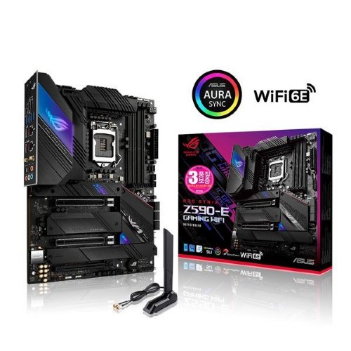ASUS ROG Strix Z590-I Gaming WiFi 6E LGA 1200 (Intel 11th/10th Gen) mini- ITX gaming motherboard (PCIe 4.0, 10 layer PCB, 8+2 power stages, Thunderbolt 4 O...