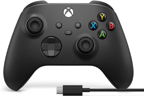 Microsoft Xbox Wireless Controller + USB-C Cable for Xbox Series X/S, Xbox One, and Windows Devices, USB-C cable included - Carbon Black... 