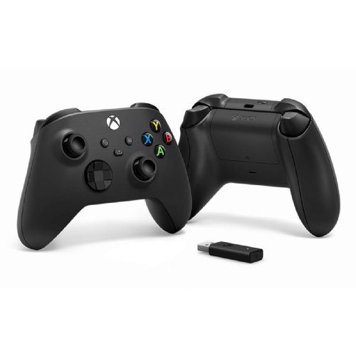 Microsoft Xbox Wireless Controller -Carbon Black + Adapter, Compatible With Xbox Series X, Xbox Series S, Xbox One, Windows 10/11, Android and iOS...