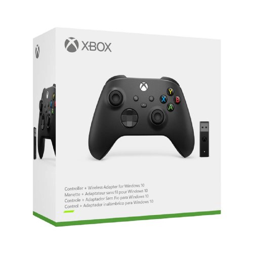 Microsoft Xbox Wireless Controller -Carbon Black + Adapter, Compatible With Xbox Series X, Xbox Series S, Xbox One, Windows 10/11, Android and iOS...