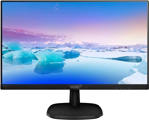 Philips 23.8in LCD FULL HD Monitor, 1920 X 1080 Resolution,  VESA Mountable, Speakers, HDMI, DisplayPort, VGA, Audio In - Headphone Out (243V7QJAB) ...