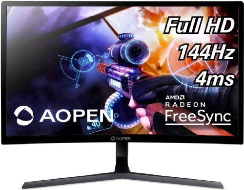Acer Aopen 24HC1QR Pbidpx, 23.6in VA Panel , DVI/DP 1920x1080 @144Hz, HDMI 1920x1080 @120Hz, 0.27156mm Pixel Pitch, 4ms (G to G), 3, 000:1 Contrast Ratio (Native ...