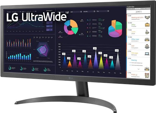 LG 26WQ500-B 26-Inch Class 21:9 UltraWide Full HD (2560x1080) IPS Monitor with AMD FreeSync Premium, sRGB 99% Color Gamut and HDR10 and 3-Side Virtually Borderless Design...