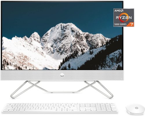 HP 27 inch All-in-One Desktop PC 27-cb0029, AMD Ryzen 7 5700U, 16GB DDR4 ,512GB PCIe NVMe M.2 SSD, touch,FHD (1920 x 1080), AMD Radeon Graphics, 802.11a/b/g/n/ac (1x1) Wi-Fi...