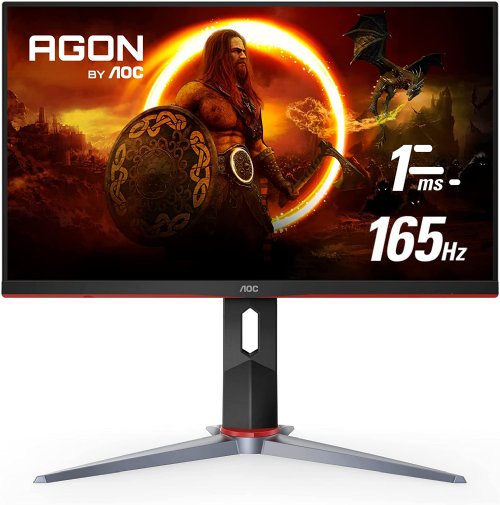 AOC 27G2 27" FHD 1080P 144Hz Frameless Gaming IPS Monitor, NVIDIA G-SYNC Compatible + Adaptive-Sync, Height Adjustable, 3-Year Zero Dead Pixel Guarantee, Black/Red...