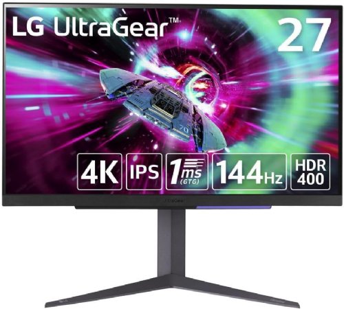 LG Ultragear 27 Inch UHD(3840X2160) 4K Gaming Monitor with 144Hz, 1ms (GtG), DCI-P3 95% (Typ.), VESA DisplayHDR400, AMD FreeSync Premium, NVIDIA G-SYNC Compatible...