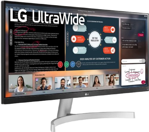 LG UltraWide 29WN600-W Full HD (2560 x 1080) Monitor with IPS Display, FreeSync, 7W Stereo Speakers with MaxxAudio, 5ms Response Time, White...