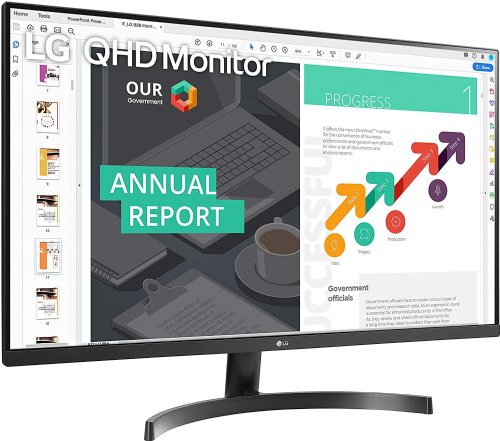 LG 32QN600-B 32-Inch QHD (2560 x 1440) IPS Monitor with HDR 10, AMD FreeSync with Dual HDMI Inputs, 3-Side Virtually Borderless Design, HDR 10 Compatible, sRGB 99% Color Gamut...