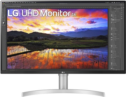 LG 32 Inch UHD (3840 x 2160) IPS Ultrafine Display with HDR10 Compatibility, DCI-P3 95% Color Gamut, AMD FreeSync, and 3-Side Virtually Borderless Height A ...