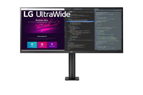 LG 34' 21:9 UltraWide QHD (3440 x 1440) Monitor Ergo, Extend/Retract, Swivel, Height, Tilt, USB Type-C, MaxxAudio (7Wx2) / AMD FreeSync, 2 HDMI and 1 Display Port 