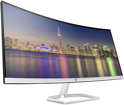 HP 34f 34inch Curved Monitor with AMD FreeSync Technology, Ultra-Wide Quad HD Resolution (3440 -1440p), IPS Display, and 3-Sided Low Bezel, 1-Yr Warranty (6JM50AA)...
