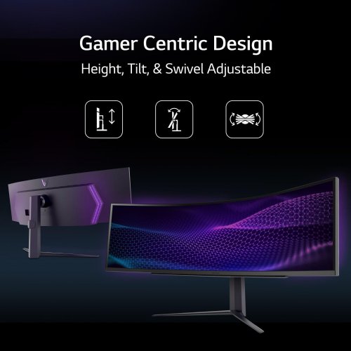 LG Ultragear 49GR85DC-B 49" 32:9 Dual QHD Curved(1000R) Gaming Monitor with 240Hz Refresh Rate,1ms (GtG),  VESA DisplayHDR 1000 / AMD FreeSync Premium Pro...