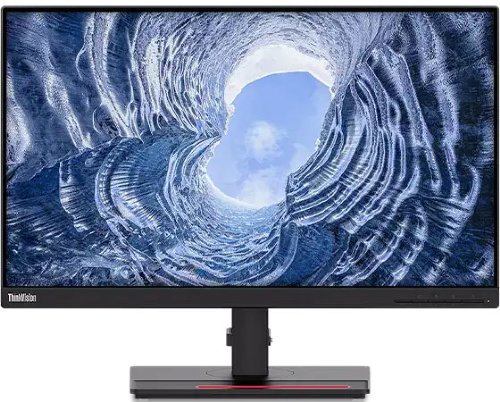 Lenovo 23.8FHD In-Plane Switching 3-side Near Edgeless display, VGA+DP+HDMI with audio out and 4x USB 3.2 Gen1, up to 150mm lift range ergonomic design