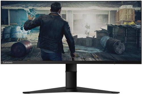 Lenovo G34w-10 34-Inch WQHD Curved 144Hz Gaming Monitor, 21:9 Ultra-Wide, 3 Side NearEdgeless, AMD FreeSync, 144Hz, HDMI, DP, Adjustable Stand, VESA