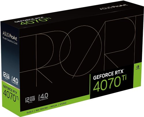 Asus ProArt Geforce RTX 4070 Ti 12GB - Graphics Card - Geforce RTX 4070 Ti - 12 GB GDDR6X - PCIe 4.0 - HDMI, 3 x Displayport...