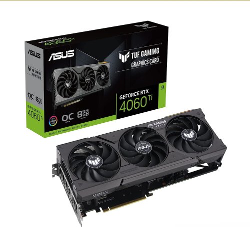 Asus TUF Gaming GeForce RTX 4060 Ti OC 8GB GDDR6 Graphics Card, up to 2655MHz PCIe 4.0, HDMI 2.1a, Display Port1.4a...