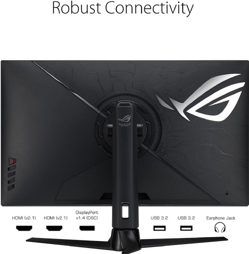 ASUS ROG Strix 32" 4K UHD (3840 x 2160) Gaming Monitor  -  Fast IPS, 160Hz, 1ms, G-SYNC compatible, FreeSync Premium Pro, DisplayPort, USB...