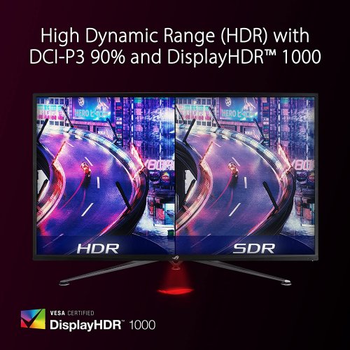 ASUS ROG Strix 43 4K HDR DSC Gaming Monitor (XG43UQ) - UHD (3840 x 2160), 144Hz, 1ms, HDMI 2.1, Extreme Low Motion Blur Sync, FreeSync Premium Pro, DCI-P3 90%...