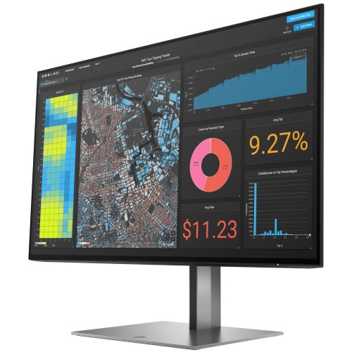 HP Z24f G3 23.8" 16:9 IPS Display, 920 x 1080 @ 60 Hz Native Resolution, Supports 8-Bit (6-Bit + FRC) Color, HDMI 1.4 | DisplayPort 1.2 | USB Type-A