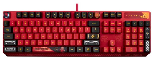 ASUS ROG Strix Scope RX EVA-02 Edition, 100% RGB Gaming Keyboard, ROG RX Red Optical Mechanical Switches, IP57 Water Resistance, USB Passthrough, Wider Ctrl Key...