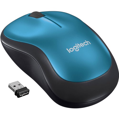 Logitech M185 Plug and Play Wireless Plus Comfort, Blue (910-003636) ...