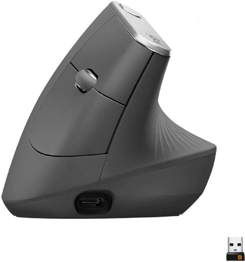 Logitech MX Vertical Advanced Edition Ergonomic Mouse  Graphite (910-005447) ...
