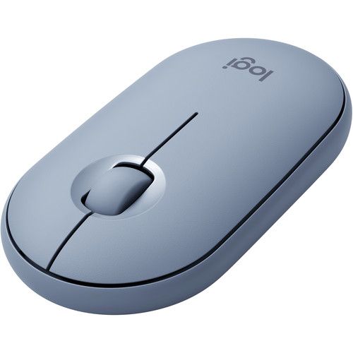 Logitech Pebble M350 Wireless Mouse (Blue Grey) (910-005773) ...