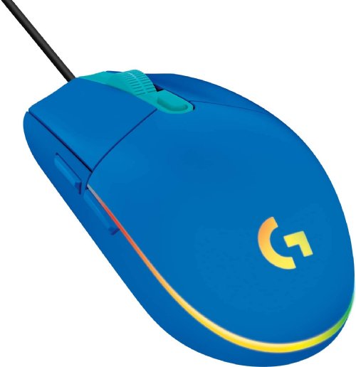 Logitech G203 2nd Gen Wired Gaming Mouse, 8,000 DPI, Rainbow Optical Effect LIGHTSYNC RGB, 6 Programmable Buttons, On-Board Memory, Screen Mapping, PC/Mac ...