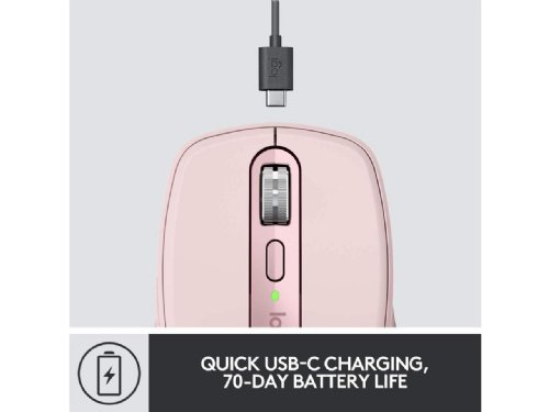 Logitech MX Anywhere 3 Compact Performance Mouse, Wireless, Comfort, Fast Scrolling, Any Surface, Portable, 4000DPI, Customizable Buttons, USB-C, Bluetooth ...