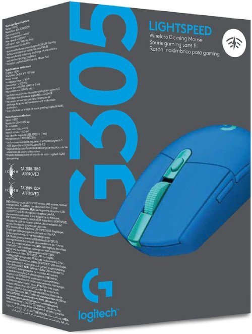 Logitech G305 LIGHTSPEED Wireless Gaming Mouse, Hero 12K Sensor, 12,000 DPI, Lightweight, 6 Programmable Buttons, 250h Battery Life, On-Board Memory, PC/Ma...