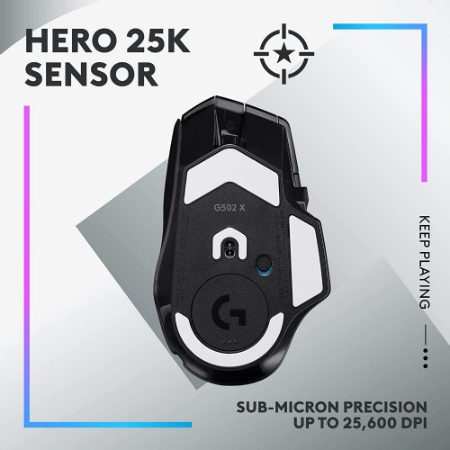 Logitech G502 X Plus Lightspeed Wireless RGB Gaming Mouse - Optical Mouse with LIGHTFORCE Hybrid switches, LIGHTSYNC RGB, Hero 25K Gaming Sensor - Black...