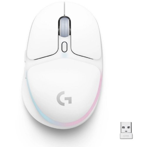 Logitech G705 LIGHTSPEED Wireless RGB Gaming Mouse (White Mist)...
