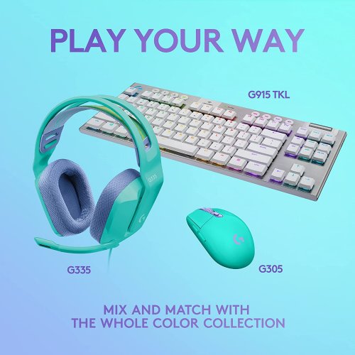 Logitech G305 Light Speed Wireless Gaming Mouse -  Mint - Hero 12K Sensor, 12,000 DPI, Lightweight, 6 Programmable Buttons, 250h Battery Life, On-Board Memory, PC/Mac...