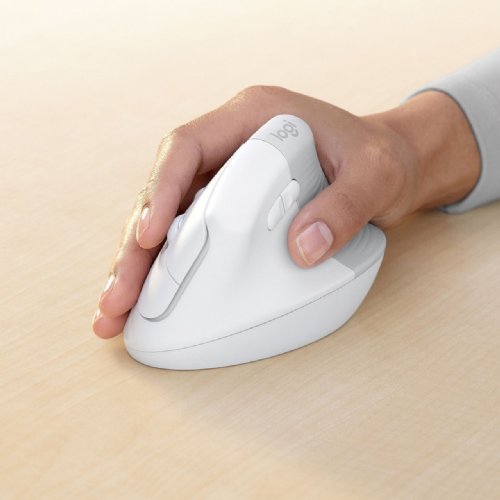 Logitech Lift for Business, 4 Buttons SmartWheel USB & Bluetooth Dual (RF / Bluetooth Wireless) 4000 DPI (Fully adjustable DPI) Mouse - Off White...