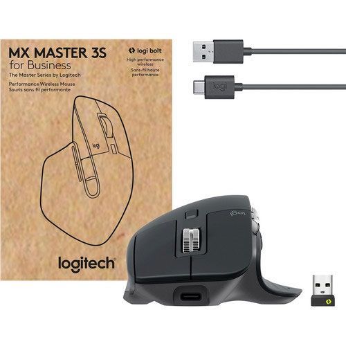 Logitech MX Master 3S - Wireless Performance Mouse with Ultra-fast Scrolling, Ergo, 8K DPI, Track on Glass, Quiet Clicks, USB-C, Bluetooth, Windows, Linux, Chrome...(Graphite)