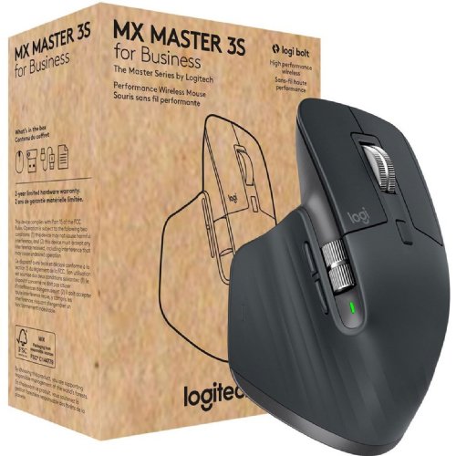 Logitech MX Master 3S - Wireless Performance Mouse with Ultra-fast Scrolling, Ergo, 8K DPI, Track on Glass, Quiet Clicks, USB-C, Bluetooth, Windows, Linux, Chrome...(Graphite)