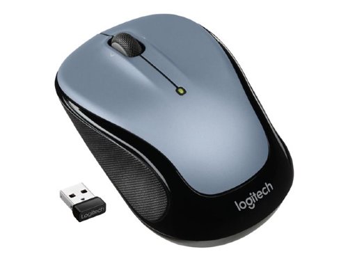 Logitech M325 Wireless Mouse, 2.4 GHz with USB Unifying Receiver, 1000 DPI Optical Tracking, 18-Month Life Battery, PC / Mac / Laptop - New Blue... (Light Silver)