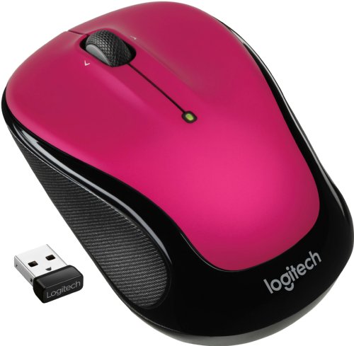 Logitech M325 Wireless Mouse, 2.4 GHz with USB Unifying Receiver, 1000 DPI Optical Tracking, 18-Month Life Battery, PC / Mac / Laptop... (Briallant Rose)