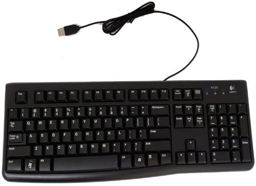 Logitech Keyoard K120 - French Layout -Comfortable, Quiet Typing, Adjustable Tilt Legs, Spill-Resistant Design, Wired USB ...(920-002478)