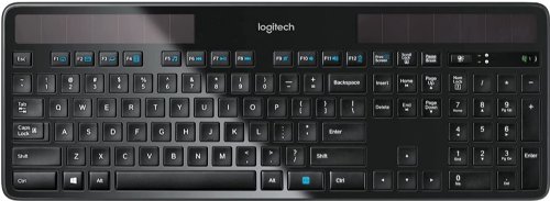 Logitech Wireless Solar Keyboard K750, Long-range 2.4 GHz wireless connection, Concave key cap design for faster, quieter, feel-good typing, Unifying receiver... (920-002912) 