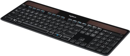 Logitech Wireless Solar Keyboard K750, Long-range 2.4 GHz wireless connection, Concave key cap design for faster, quieter, feel-good typing, Unifying receiver... (920-002912) 