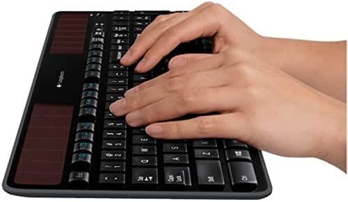 Logitech Wireless Solar Keyboard K750, Long-range 2.4 GHz wireless connection, Concave key cap design for faster, quieter, feel-good typing, Unifying receiver... (920-002912) 