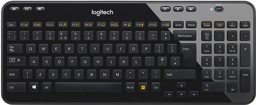 Logitech Wireless Keyoard K360 - Glossy Black (French CDN Layout) (920-004090) ...