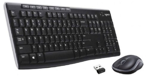 Logitech MK270 Wireless Keyoard and Mouse Combo, Reliable 24 GHz wireless connection, Unifying receiver connects both the Keyboard and mouse using just one ...