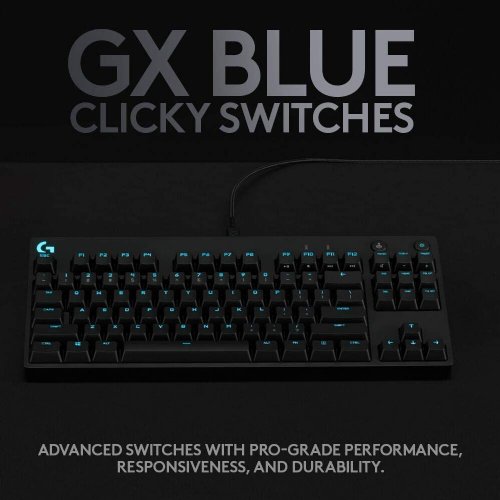 Logitech G PRO Mechanical Gaming Keyboard, Ultra Portable Tenkeyless Design, Detachable Micro USB Cable, 16.8 Million Colour LIGHTSYNC RGB backlit keys..