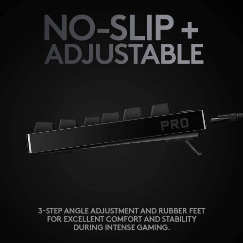 Logitech G PRO Mechanical Gaming Keyboard, Ultra Portable Tenkeyless Design, Detachable Micro USB Cable, 16.8 Million Colour LIGHTSYNC RGB backlit keys..