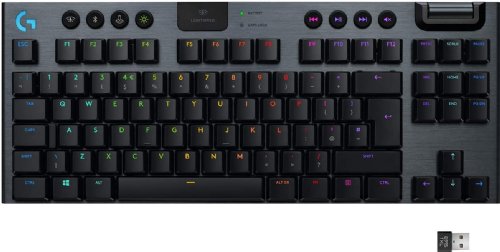 Logitech G915 TKL Tenkeyless Lightspeed Wireless RGB Mechanical Gaming Keyboard, Low Profile Switch Options, LIGHTSYNC RGB, Advanced Wireless and Bluetooth Support...