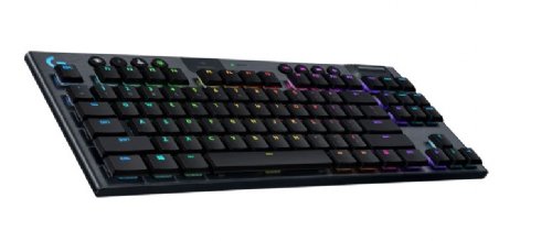 Logitech G915 Tenkeyless Lightspeed RGB Mechanical Gaming Keyboard-GL Tactile (White) (920-009660) ...